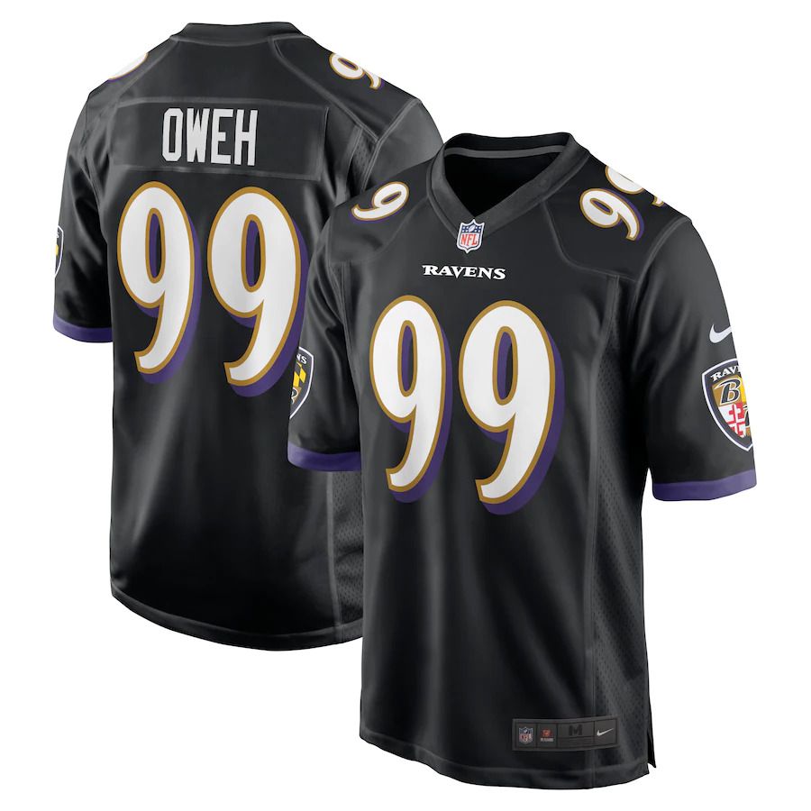 Cheap Men Baltimore Ravens 99 Odafe Oweh Nike Black Game NFL Jersey